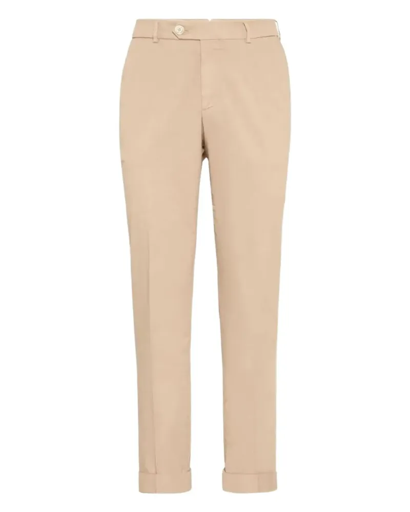 Brunello Cucinelli pressed-crease chinos - Nude Nude