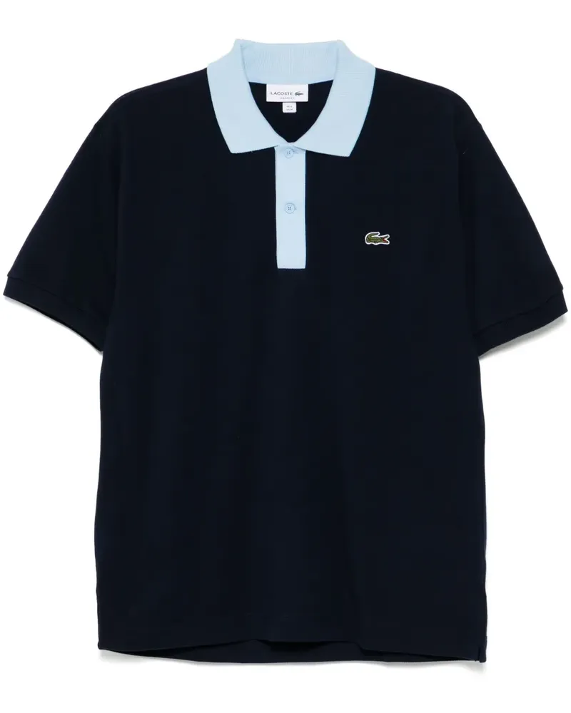 Lacoste Poloshirt mit Kontrastkragen - Blau Blau