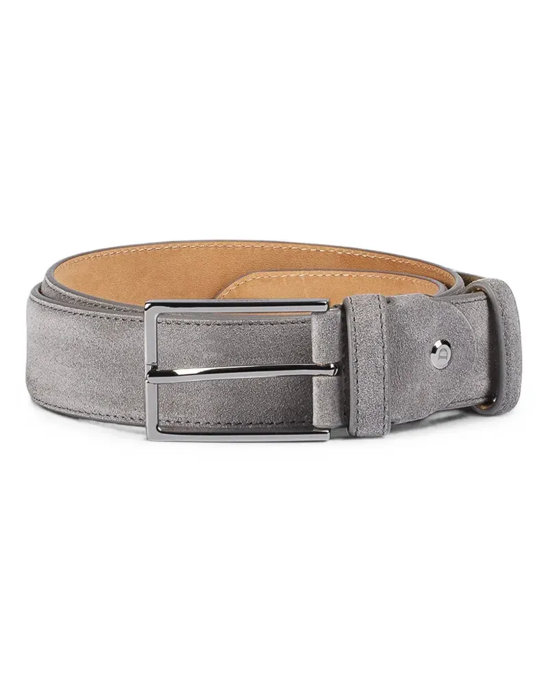 Doucal´s suede square-buckle belt - Grau Grau
