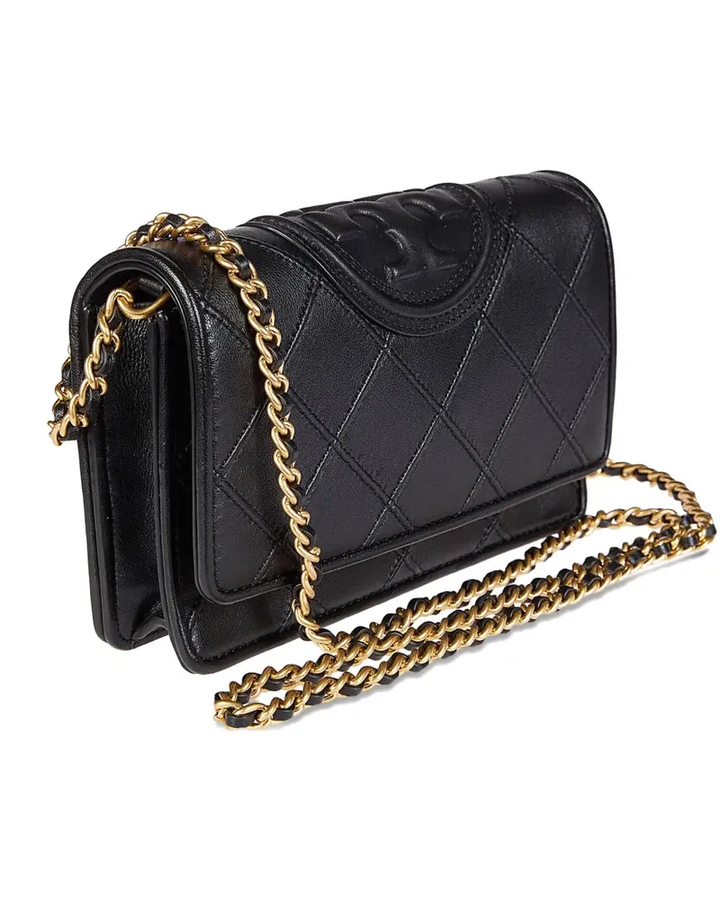 Tory Burch Schultertasche mit Rautenmuster - Schwarz Schwarz