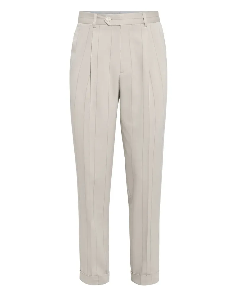 Brunello Cucinelli Klassische Hose mit Nadelstreifen - Nude Nude