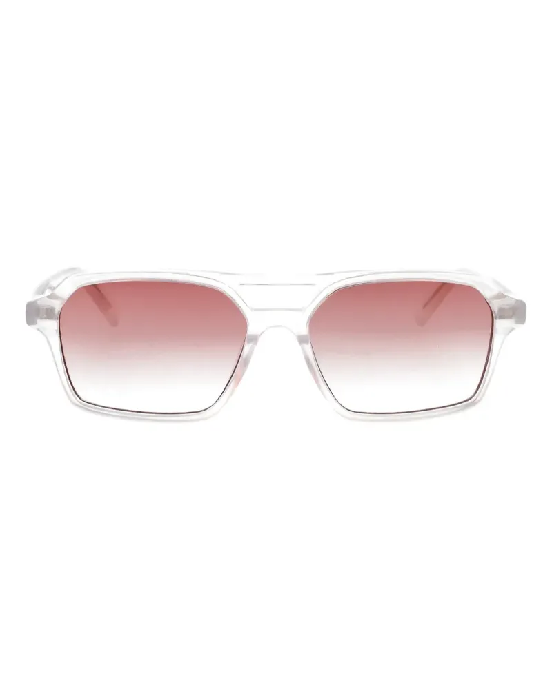 Maison Margiela geometric-frame lunettes 7 sunglasses - Weiß Weiß