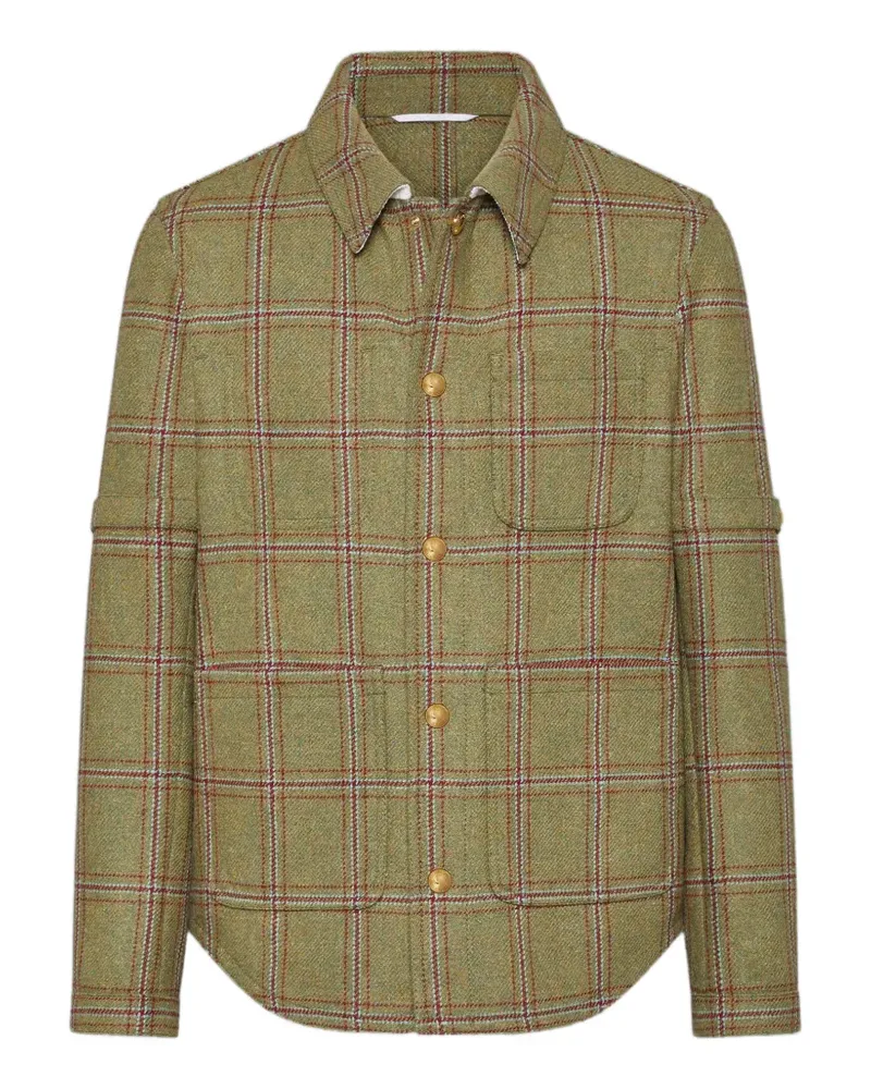 Thom Browne Hunting Tweed-Hemdjacke - Grün Grün