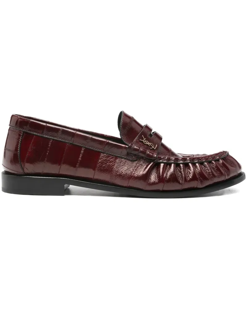 Saint Laurent Loafer mit Kroko-Optik - Rot Rot