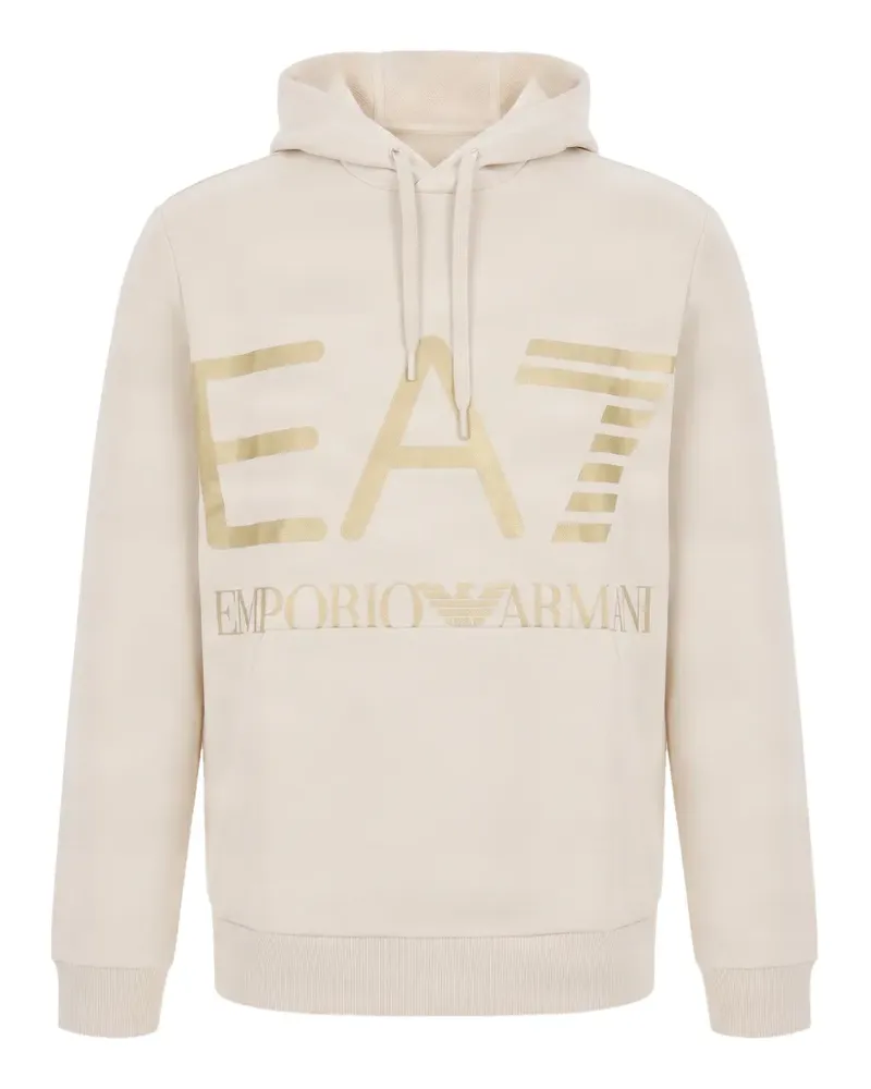 EA7 logo-print hoodie - Nude Nude