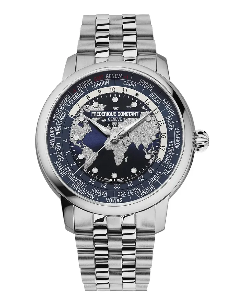 Frédérique Constant Classic Worldtimer Manufacture 40mm watch - Blau Blau