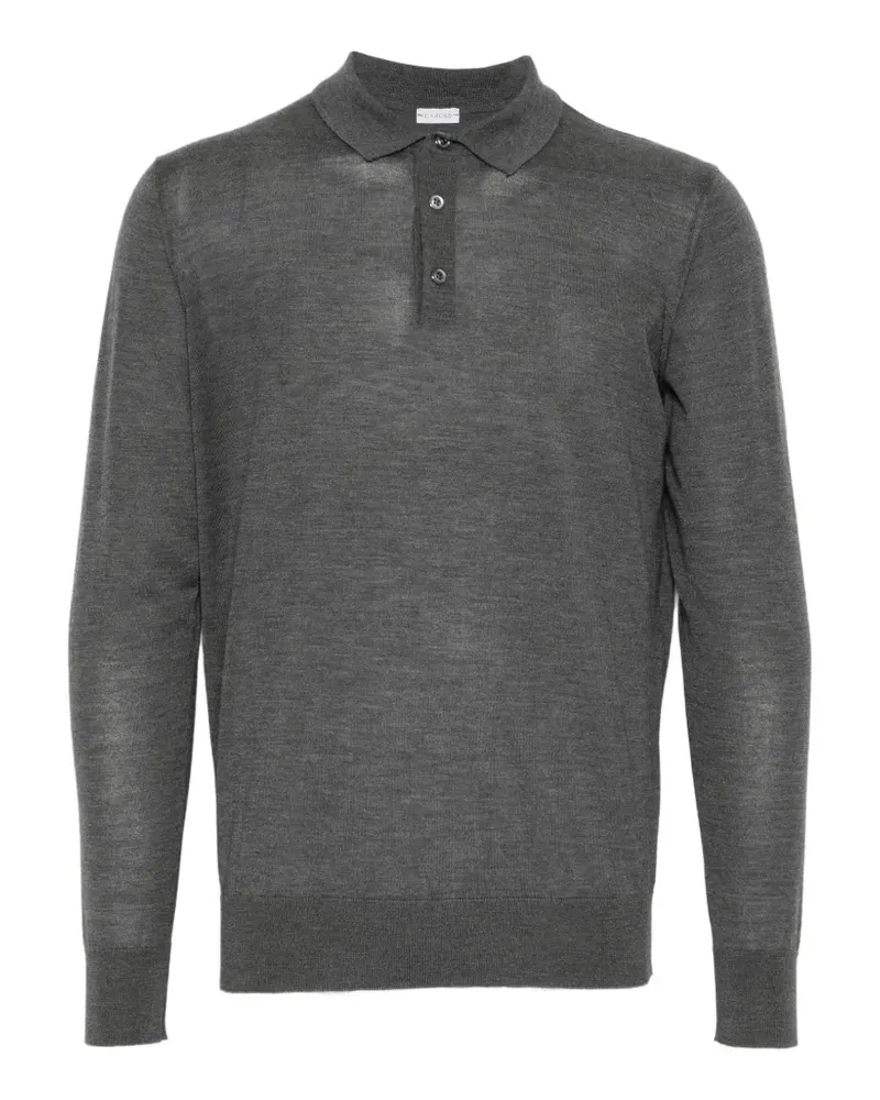 Caruso Poloshirt mit V-Ausschnitt - Grau Grau