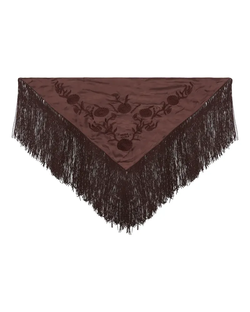 BIMBA Y LOLA Bestickter Schal - Braun Braun
