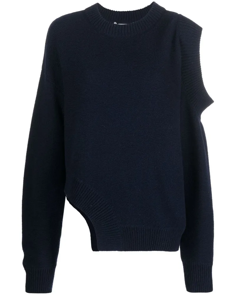 Stella McCartney Asymmetrischer Kaschmirpullover Blau