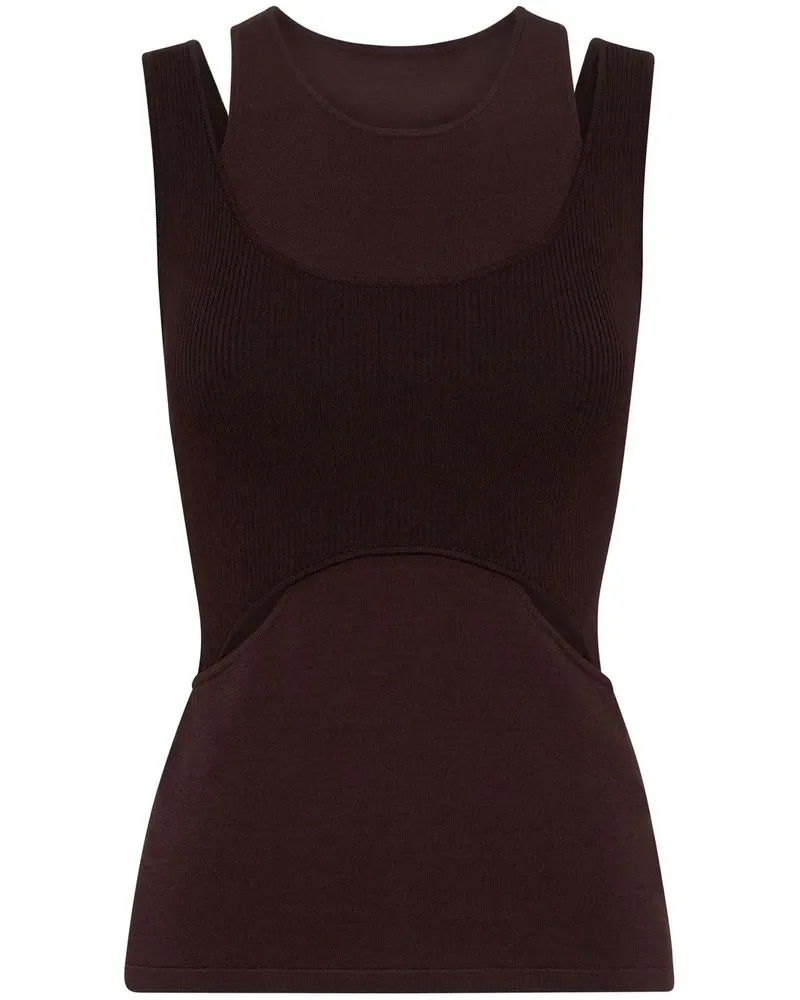 Dion Lee Top mit Cut-Outs - Braun Braun