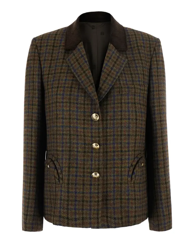 Blazé Milano Shelley check-pattern virgin wool blazer - Braun Braun