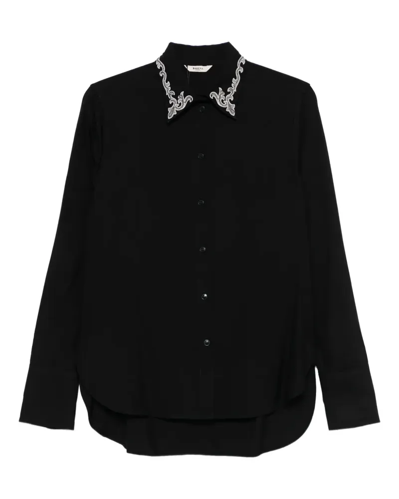 BARENA embellished-collar shirt - Schwarz Schwarz