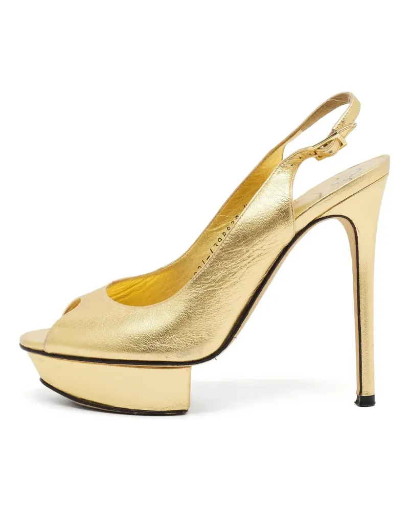Gina Slingback-Pumps mit Peeptoe - Gold Gold