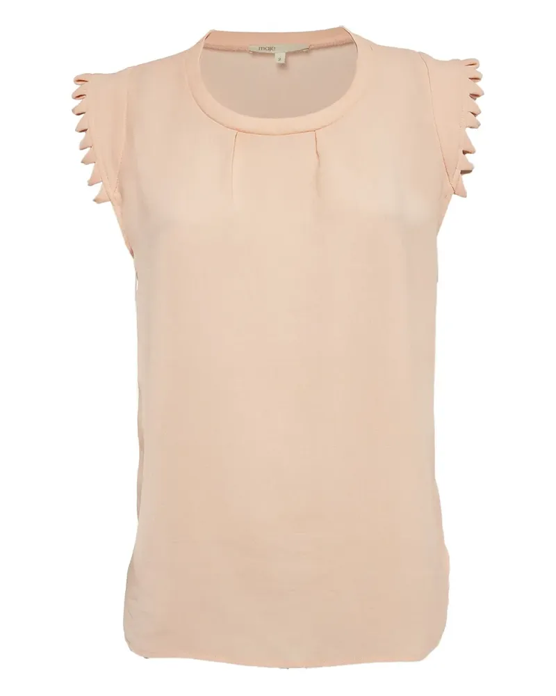 Maje Bluse mit gewelltem Saum - Rosa Rosa