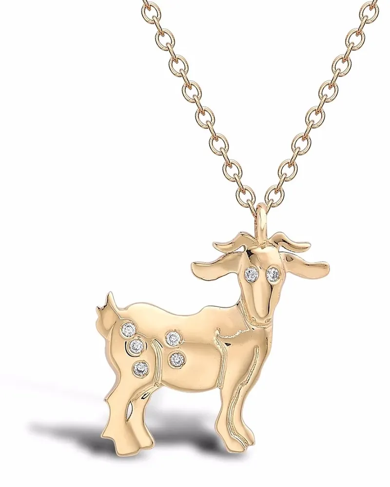 Pragnell 18kt Zodiac Goat Gelbgoldanhänger Gold