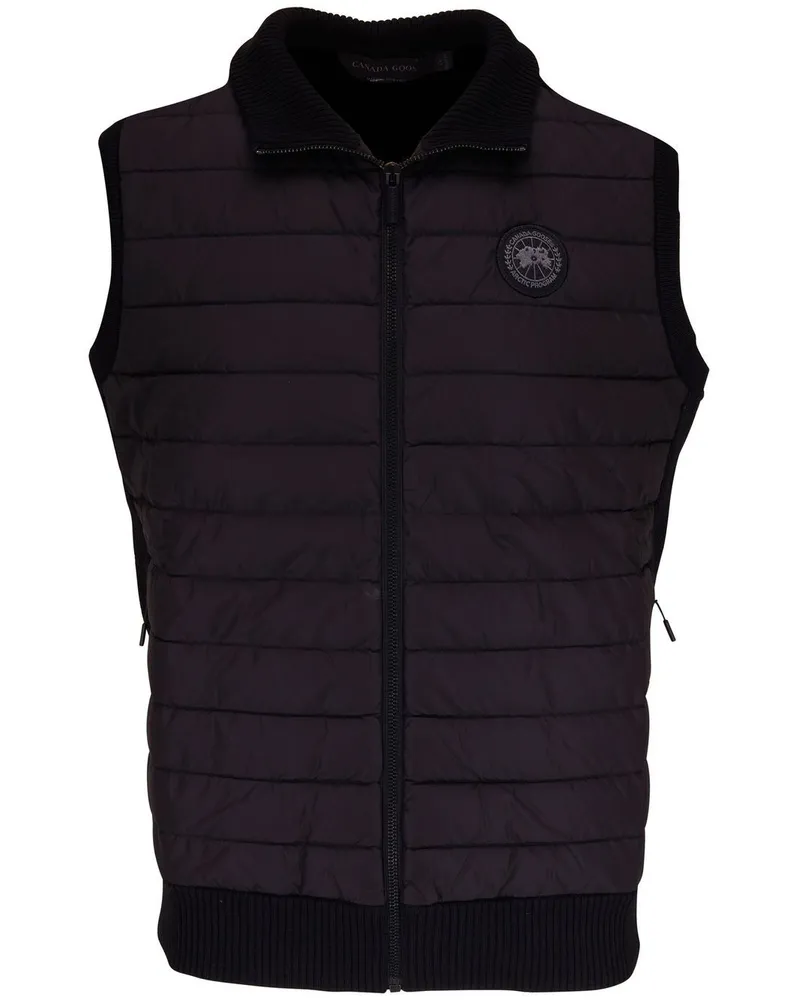 Canada Goose Gesteppte Weste mit Logo-Patch - Schwarz Schwarz