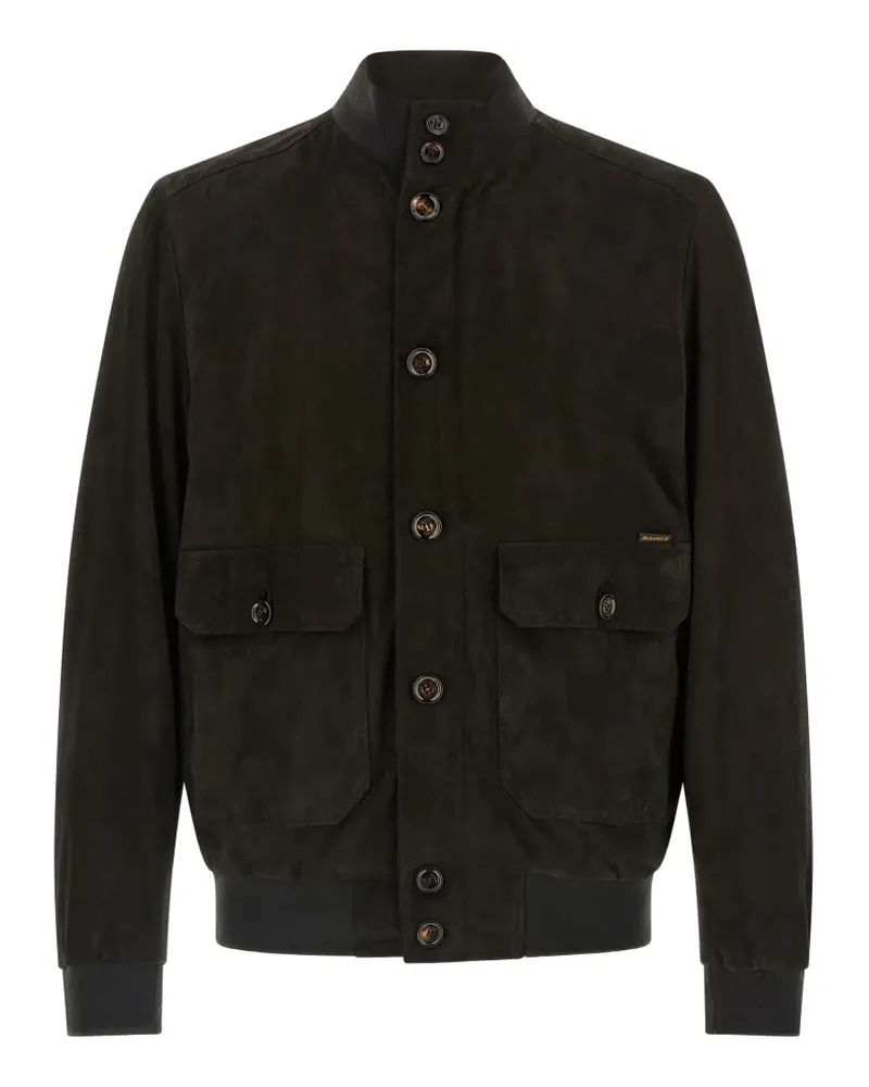 MOORER Carlos lambskin bomber jacket - Braun Braun