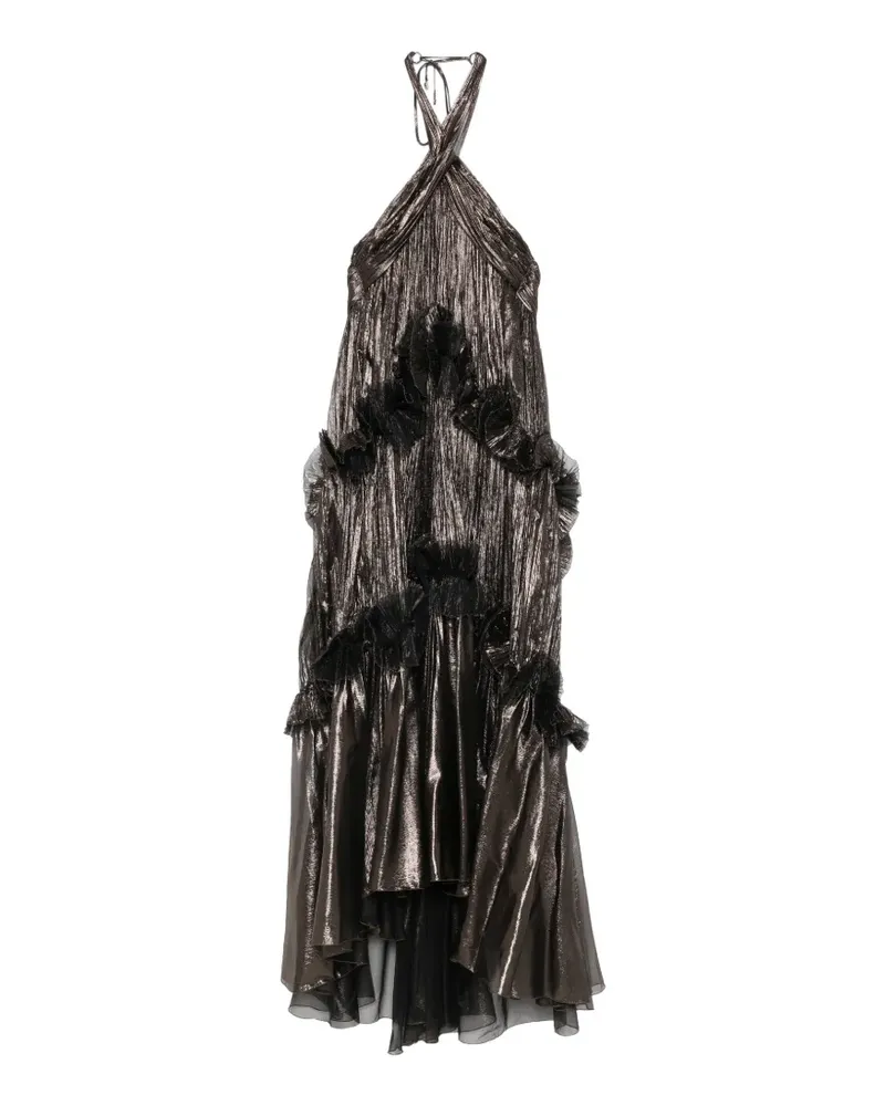 Maria Lucia Hohan Zadie ruffled pleated maxi dress - Braun Braun