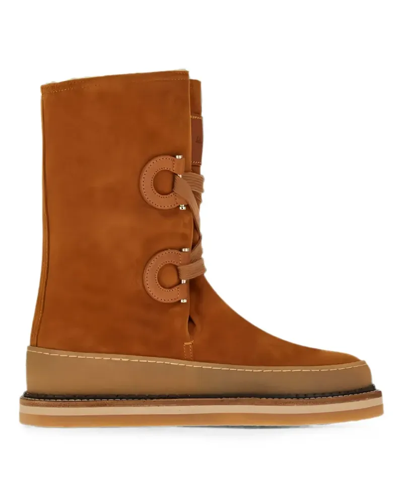 Ferragamo Gancini Schnürstiefel - Braun Braun