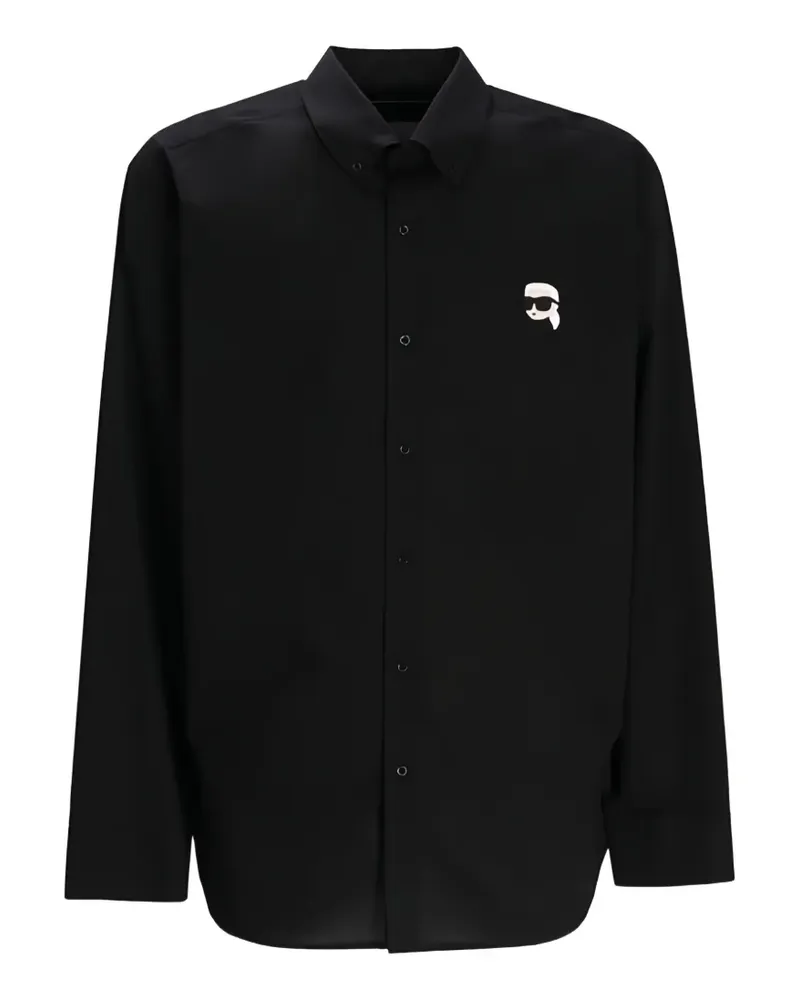 Karl Lagerfeld logo-detail shirt - Schwarz Schwarz
