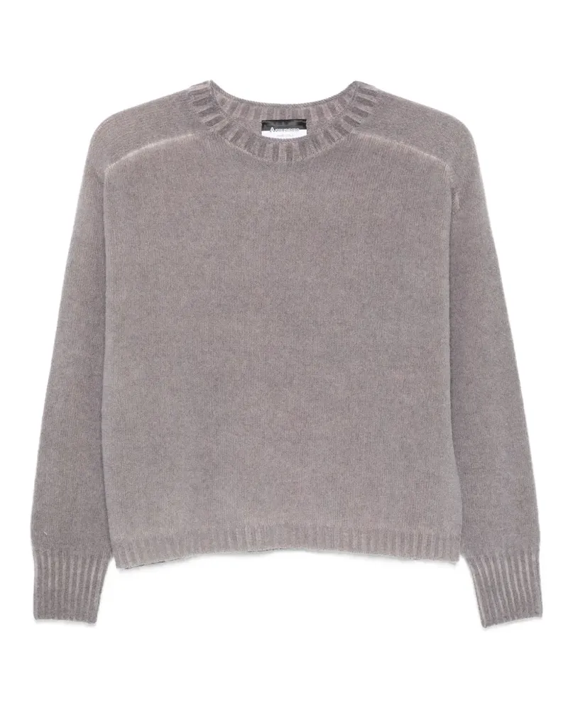 Arovescio Gerippter Strickpullover - Grau Grau