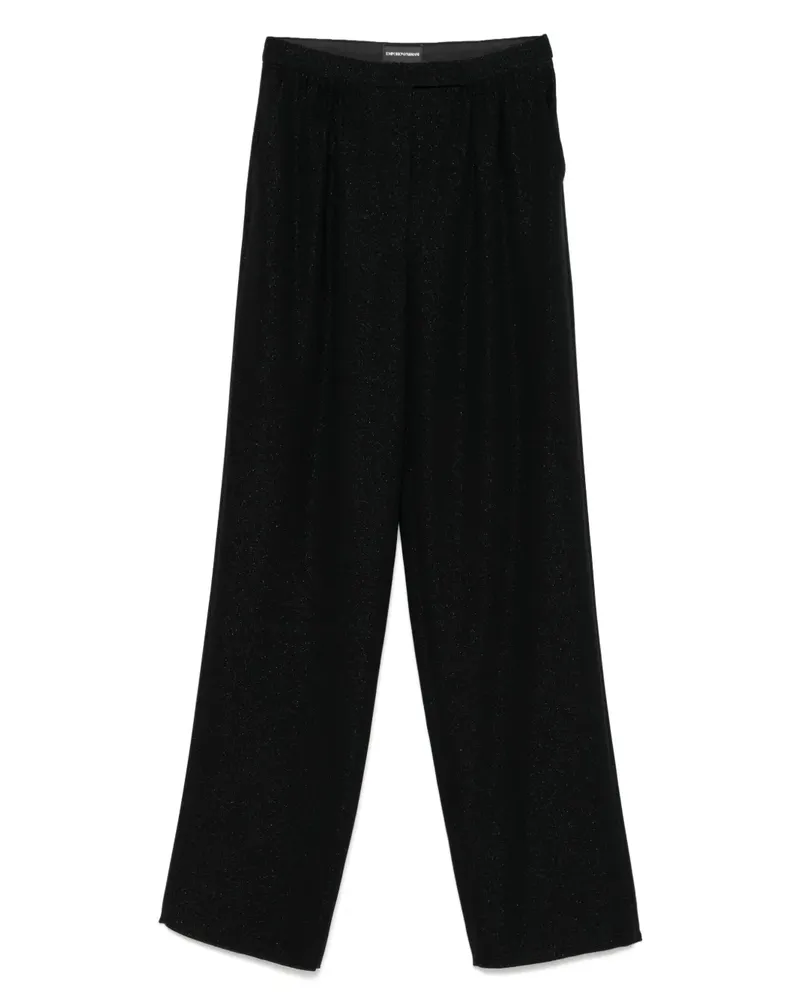 Emporio Armani Hose mit Metallic-Garn - Schwarz Schwarz