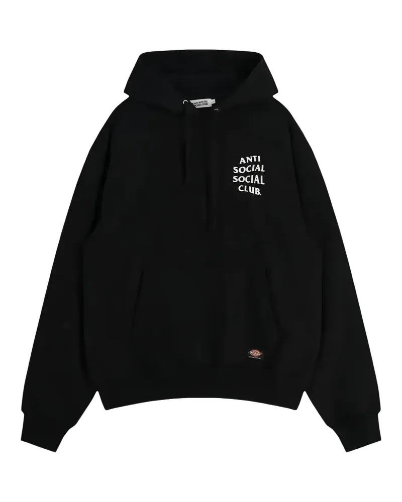 Anti Social Social Club x Dickies logo-embroidered hoodie - Schwarz Schwarz