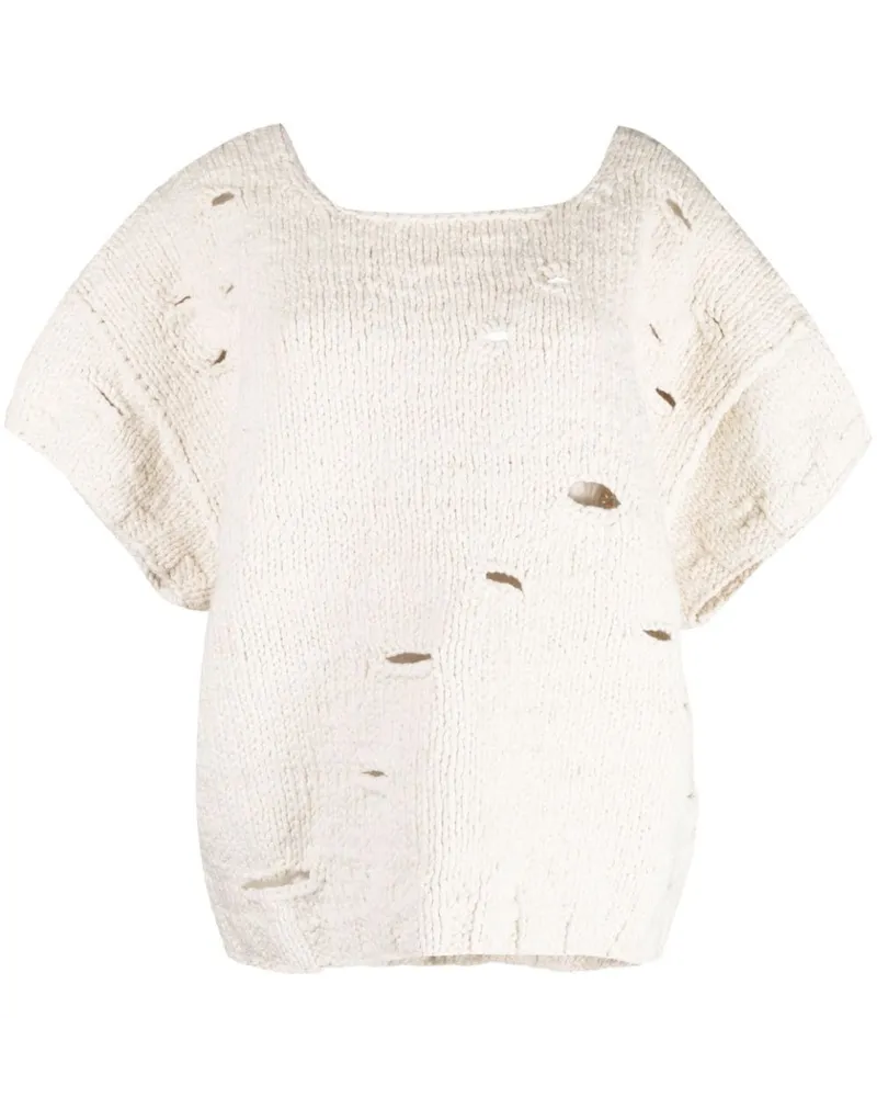 Lauren Manoogian Wabi Stricktop - Weiß Weiß