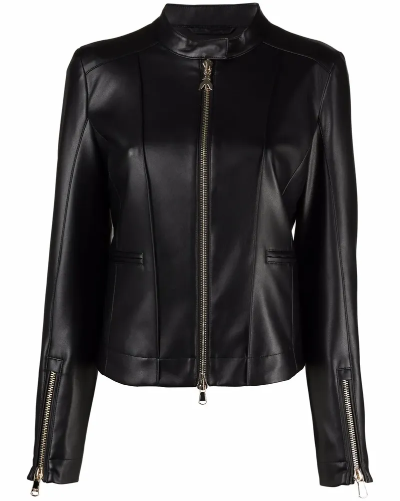 Patrizia Pepe Bikerjacke mit Einsätzen - Schwarz Schwarz