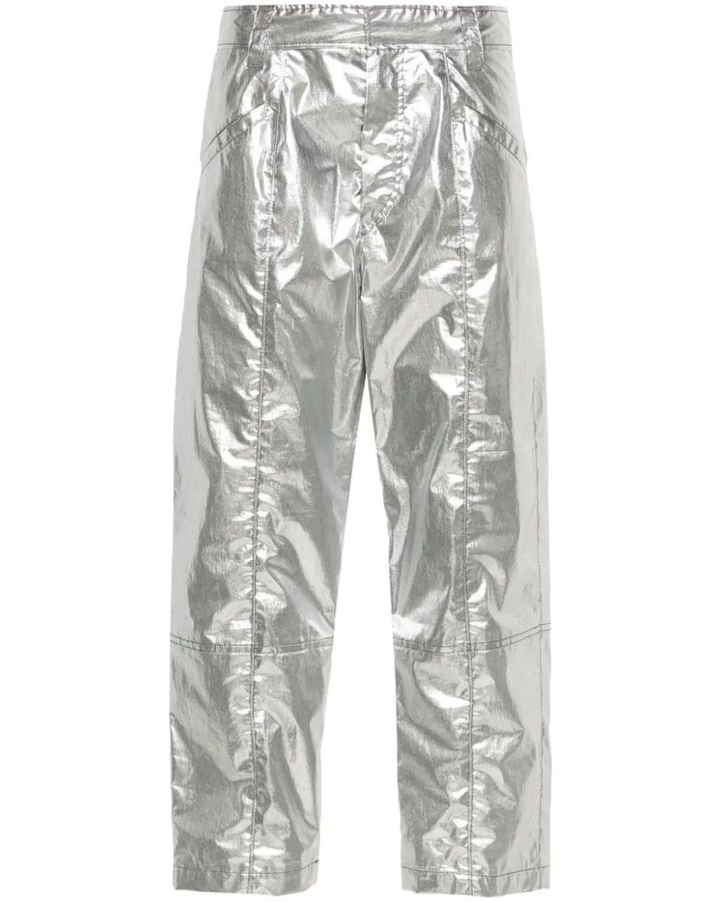 Isabel Marant Aude' Cropped-Hose - Silber Silber