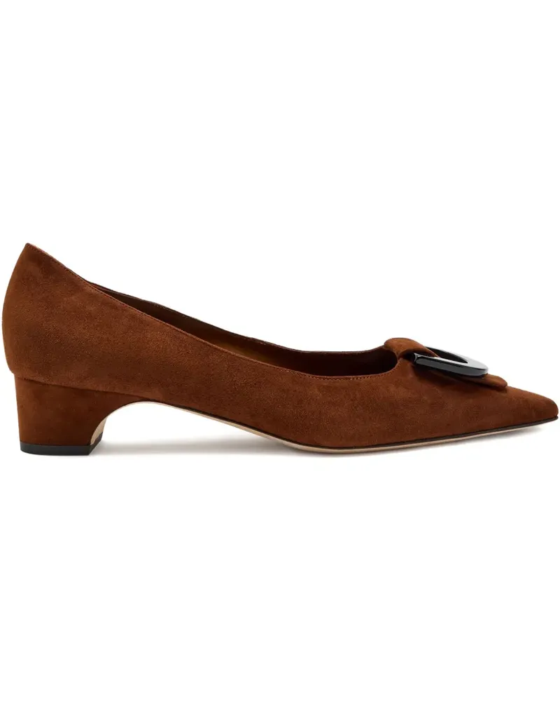 Manolo Blahnik Beti Wildleder-Pumps 30mm - Braun Braun