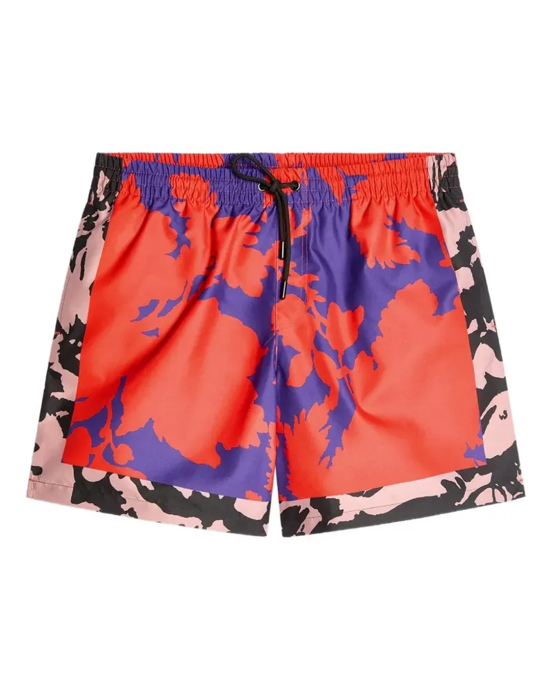 Dries van Noten Badeshorts mit Print - Rot Rot