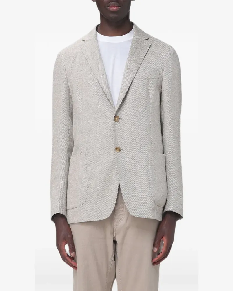 Ermenegildo Zegna Sakko mit Zickzackmuster - Nude Nude