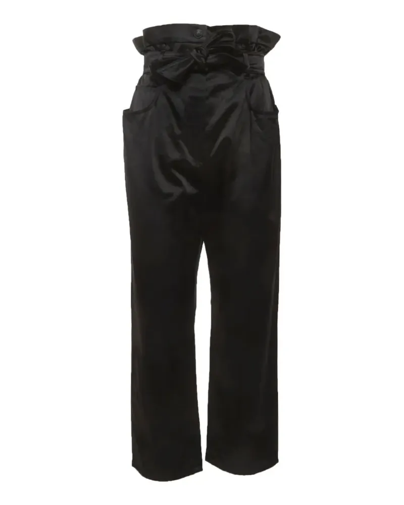 Max Mara high-waisted belted trousers - Schwarz Schwarz