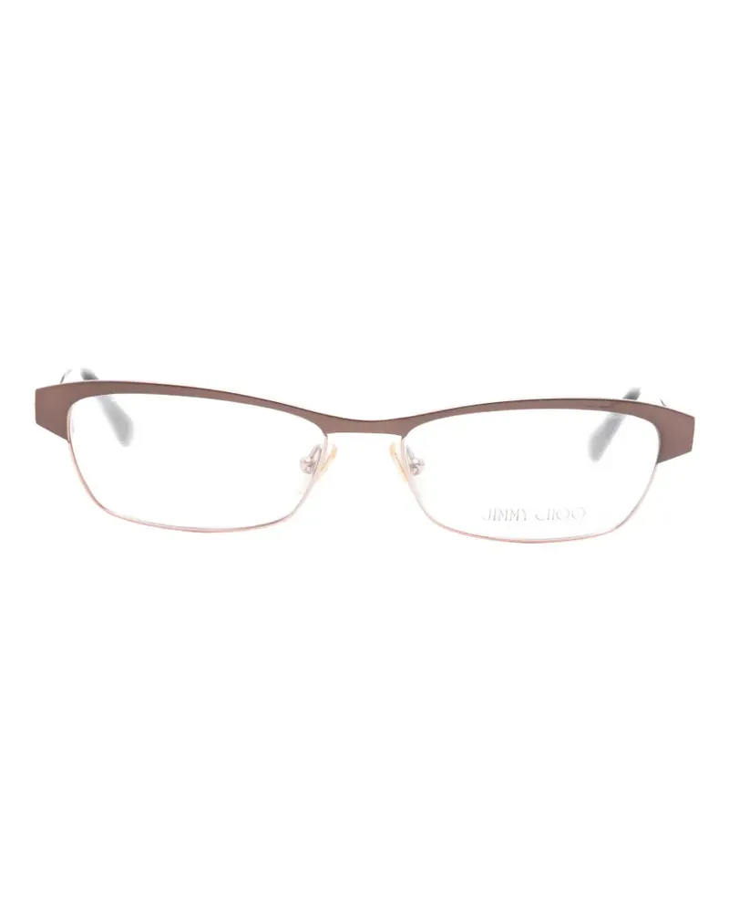Jimmy Choo star-motif rectangle-frame glasses - Braun Braun