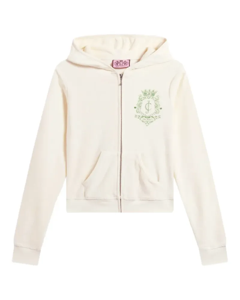 Juicy Couture marshmallow towelling chateau hoodie - Weiß Weiß