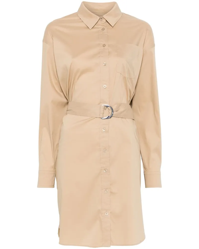Ralph Lauren Midikleid mit Gürtel - Nude Nude