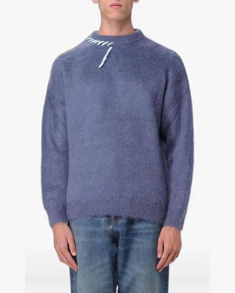BONSAI contrast-stitch sweater - Blau Blau