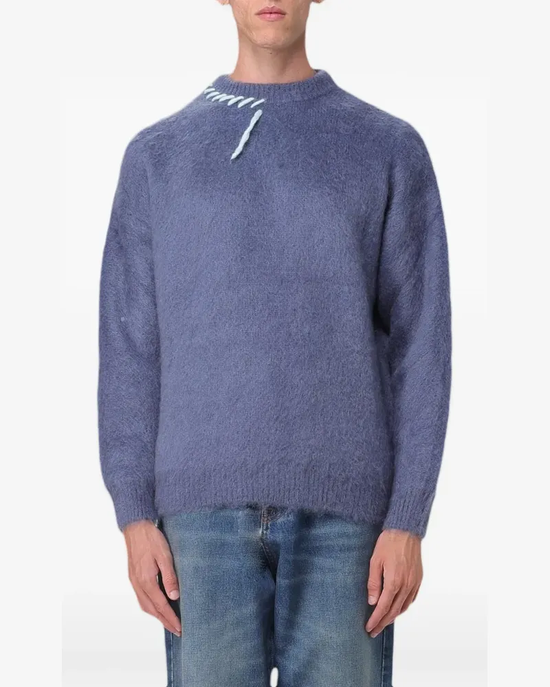 BONSAI contrast-stitch sweater - Blau Blau