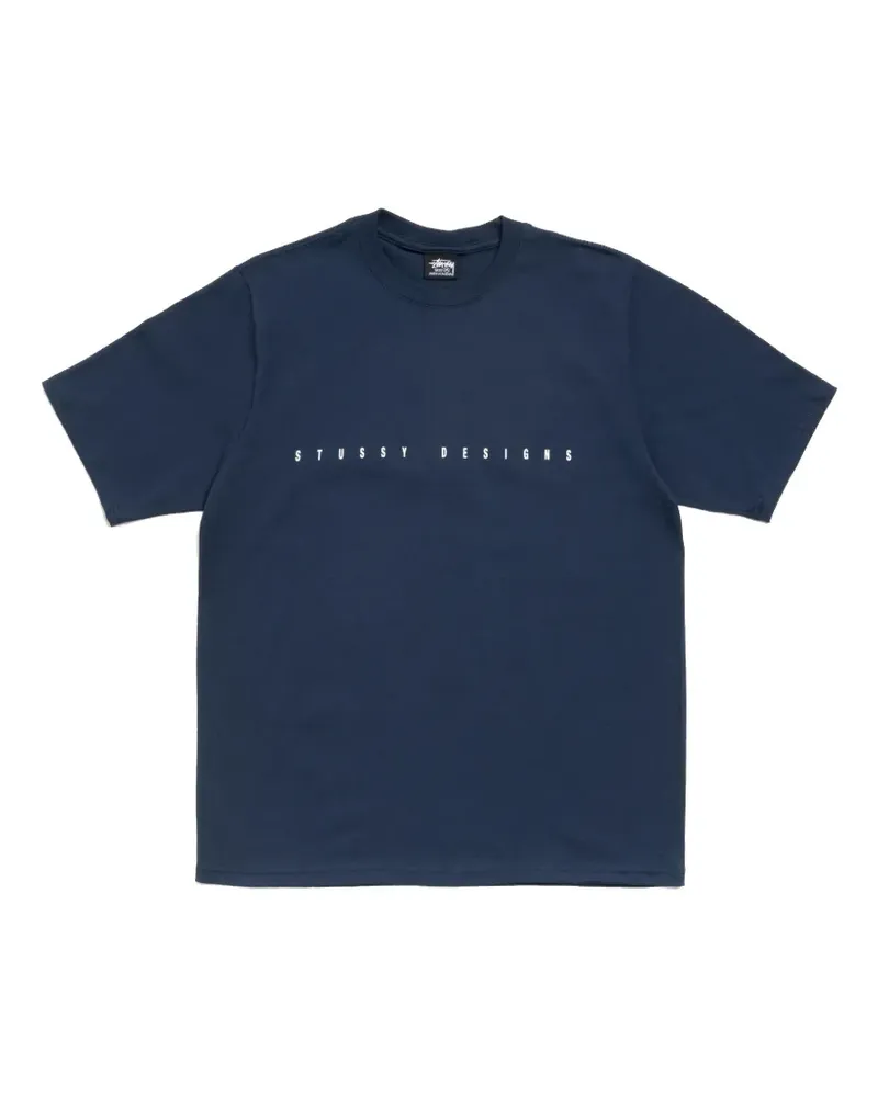Stüssy graphic-print cotton T-shirt - Blau Blau