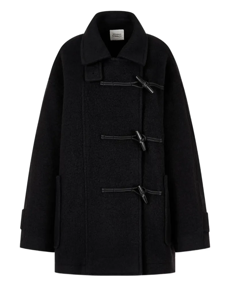 STUDIO TOMBOY Side Toggle Coat - Schwarz Schwarz