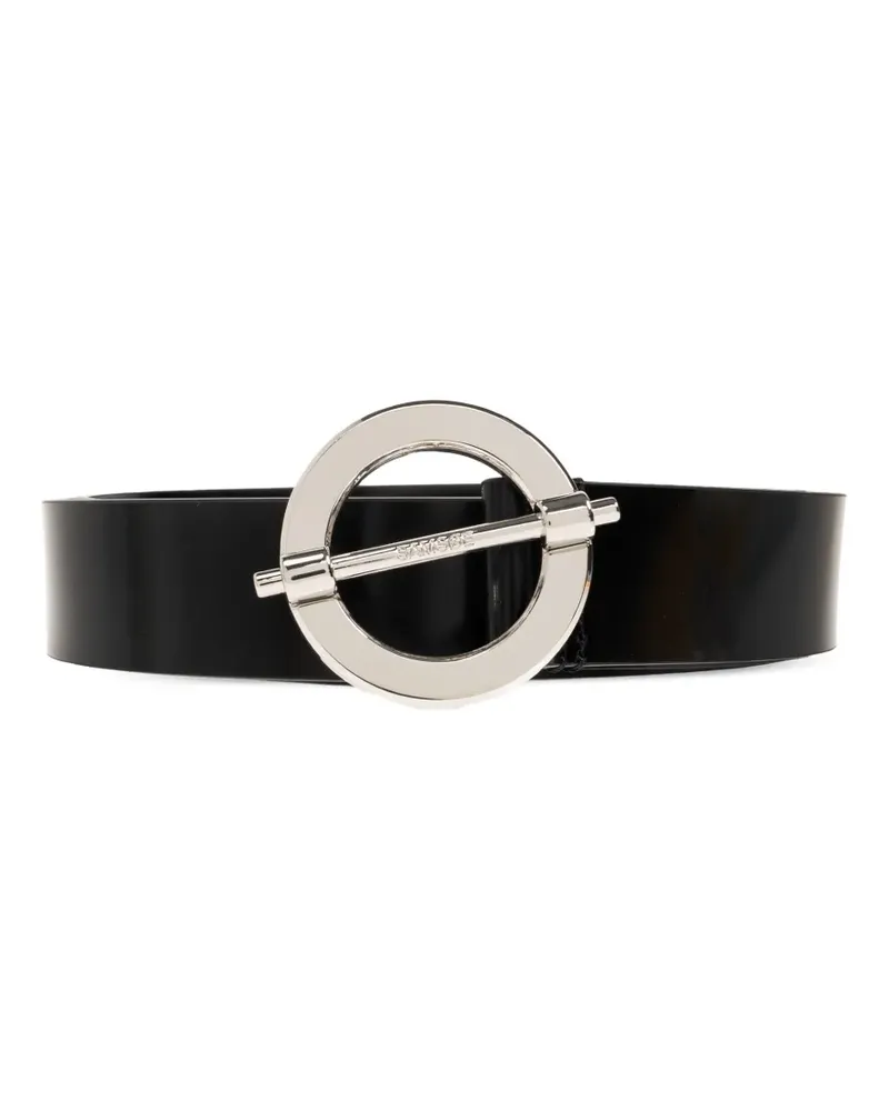 Samsøe & Samsøe round buckle belt - Schwarz Schwarz