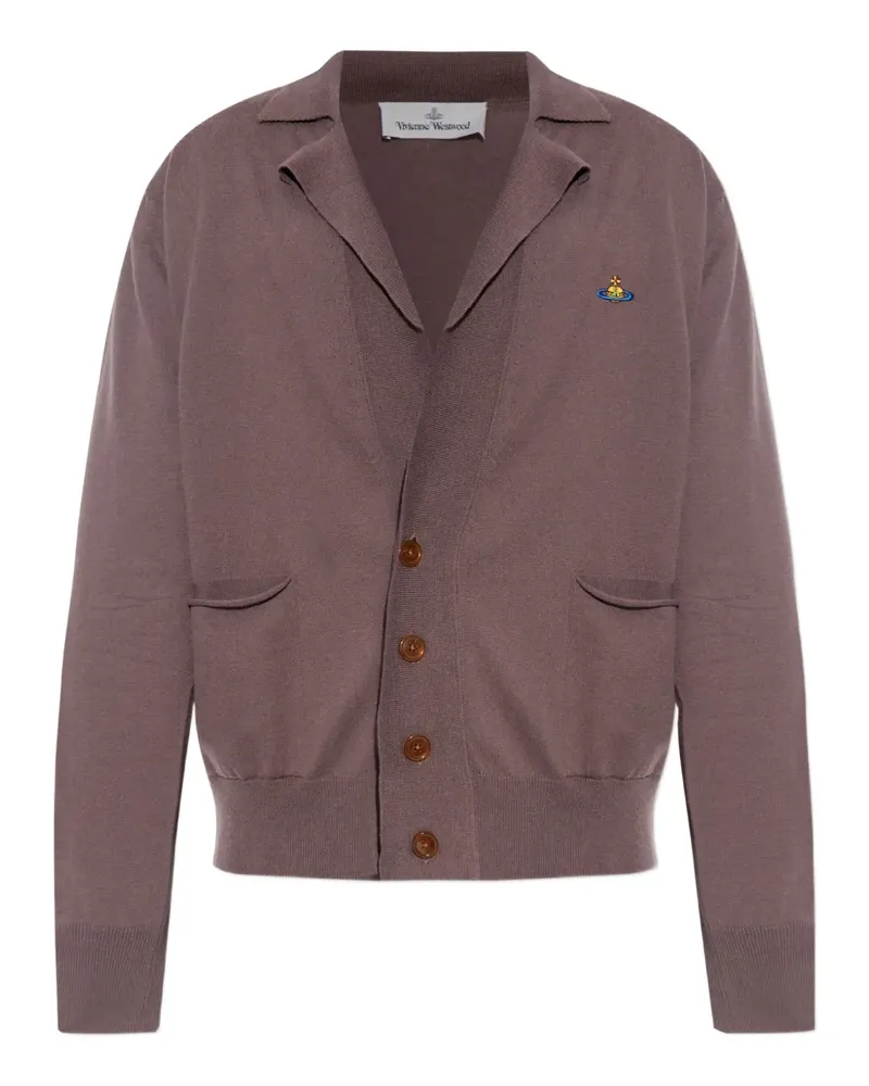 Vivienne Westwood Geknöpfter Cardigan mit Orb-Stickerei - Braun Braun