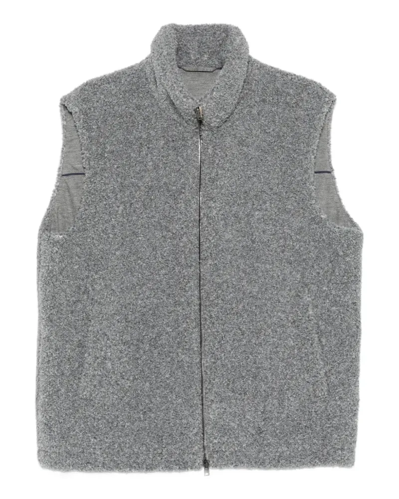 Herno faux-fur high-neck gilet - Grau Grau