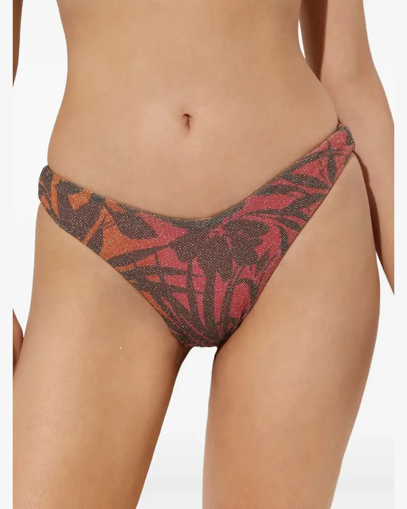 Beach Riot Hibiscus Shine Vanessa Bikinihöschen - Rot Rot