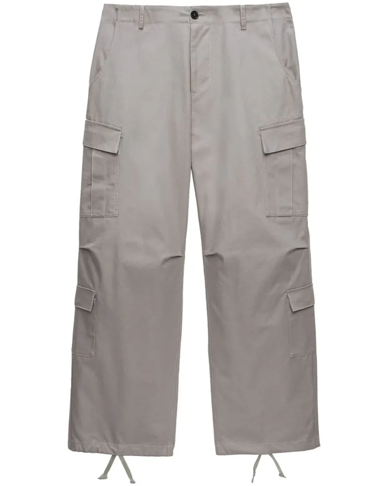 MSGM Cargohose mit Kordelzug Grau