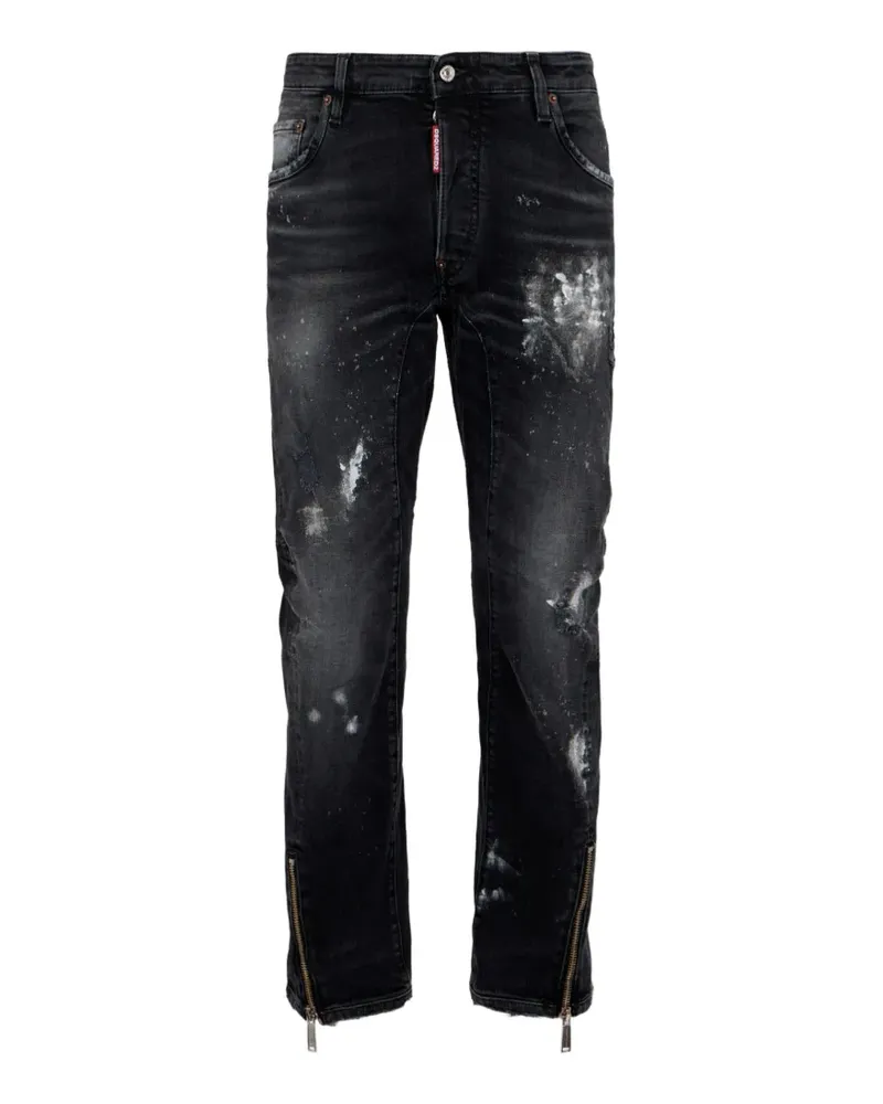 Dsquared2 Moldy Peaches neue Biker Jeans in Schwarz Schwarz