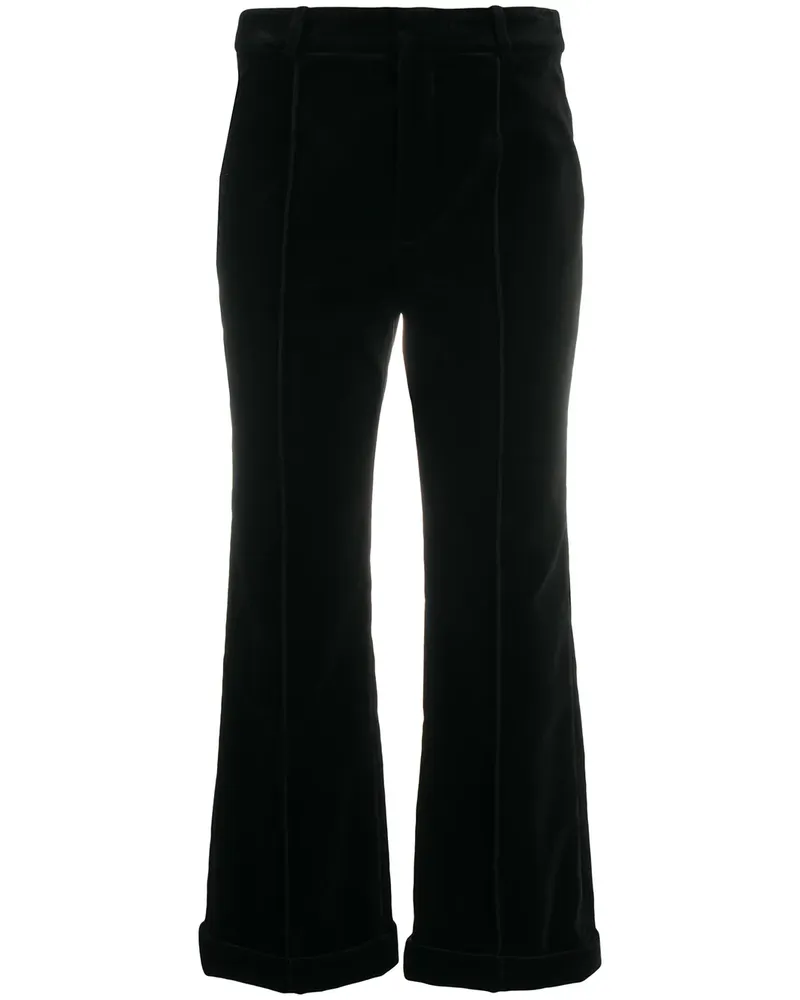 Saint Laurent Cropped-Hose - Schwarz Schwarz
