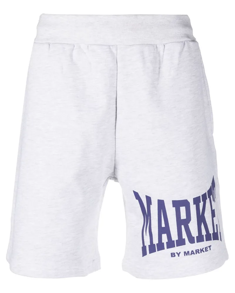 Market Joggingshorts mit Logo-Print Grau