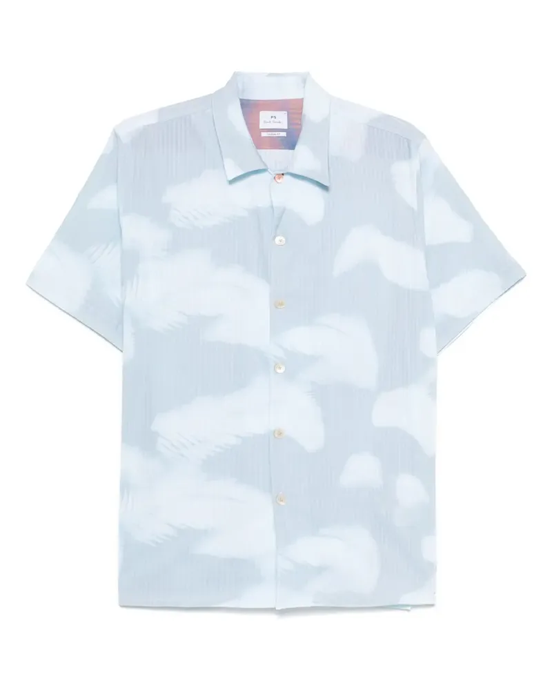 Paul Smith Hemd mit abstraktem Print - Blau Blau